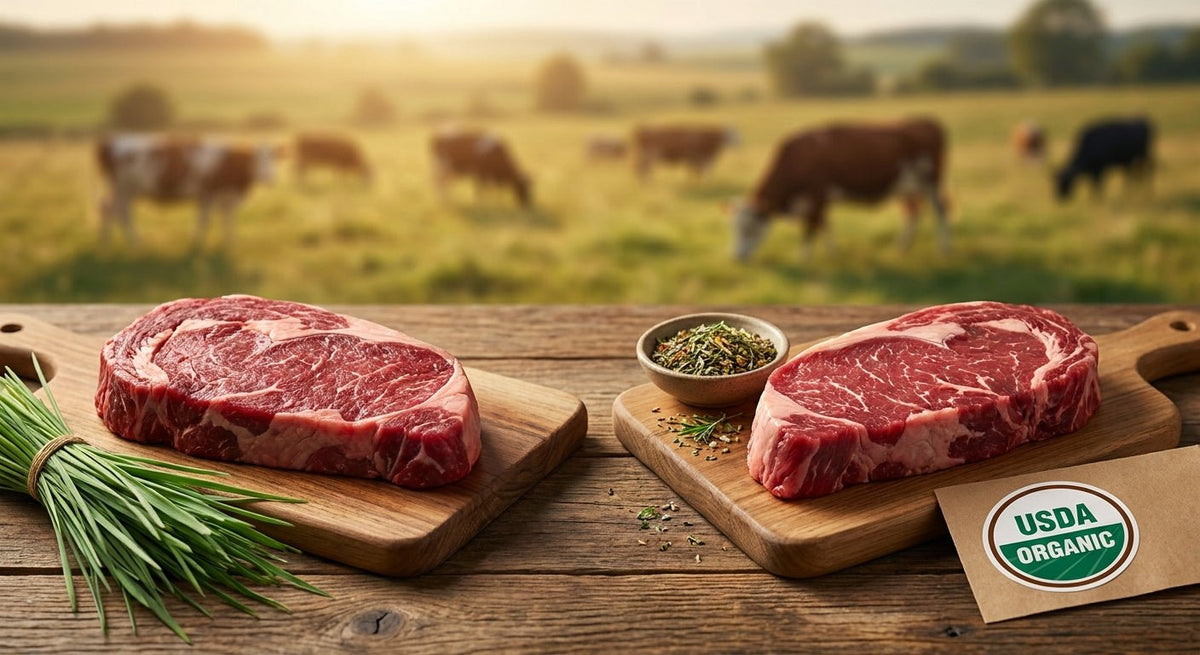 Grass Fed Beef vs Organic Beef: Key Differences 2026 - Northern Raised