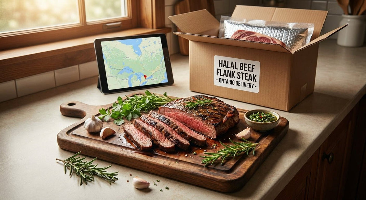 Halal Beef Flank Steak Delivered in Ontario 2026 - Northern Raised