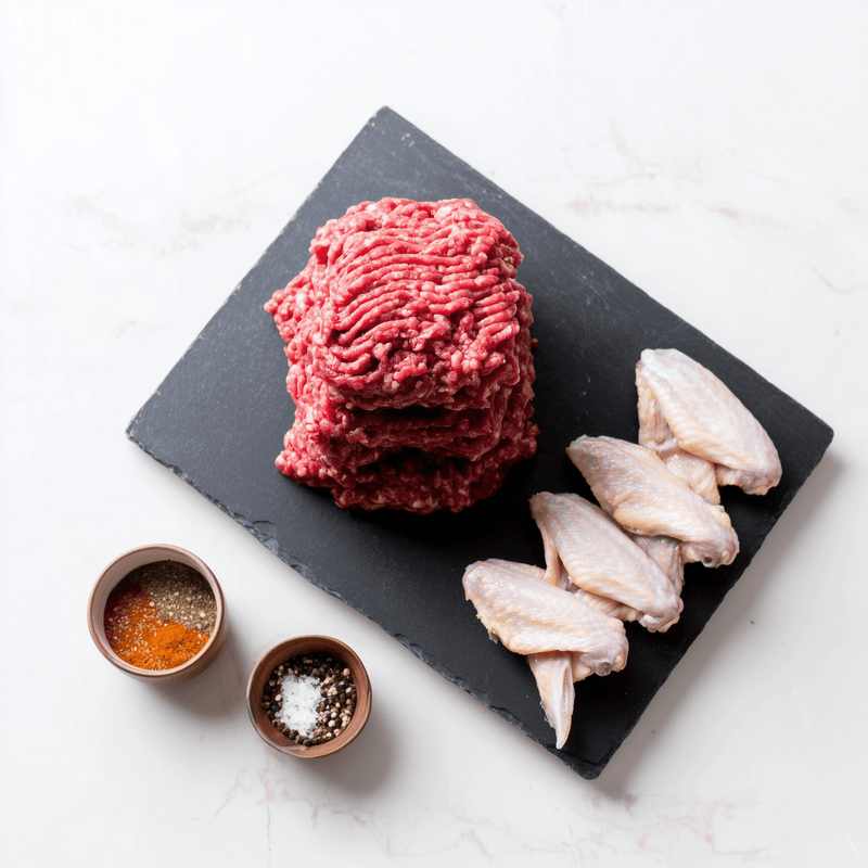 4 x Ground Beef Bundles & 2 lbs. Free Chicken Wings! - Northern Raised