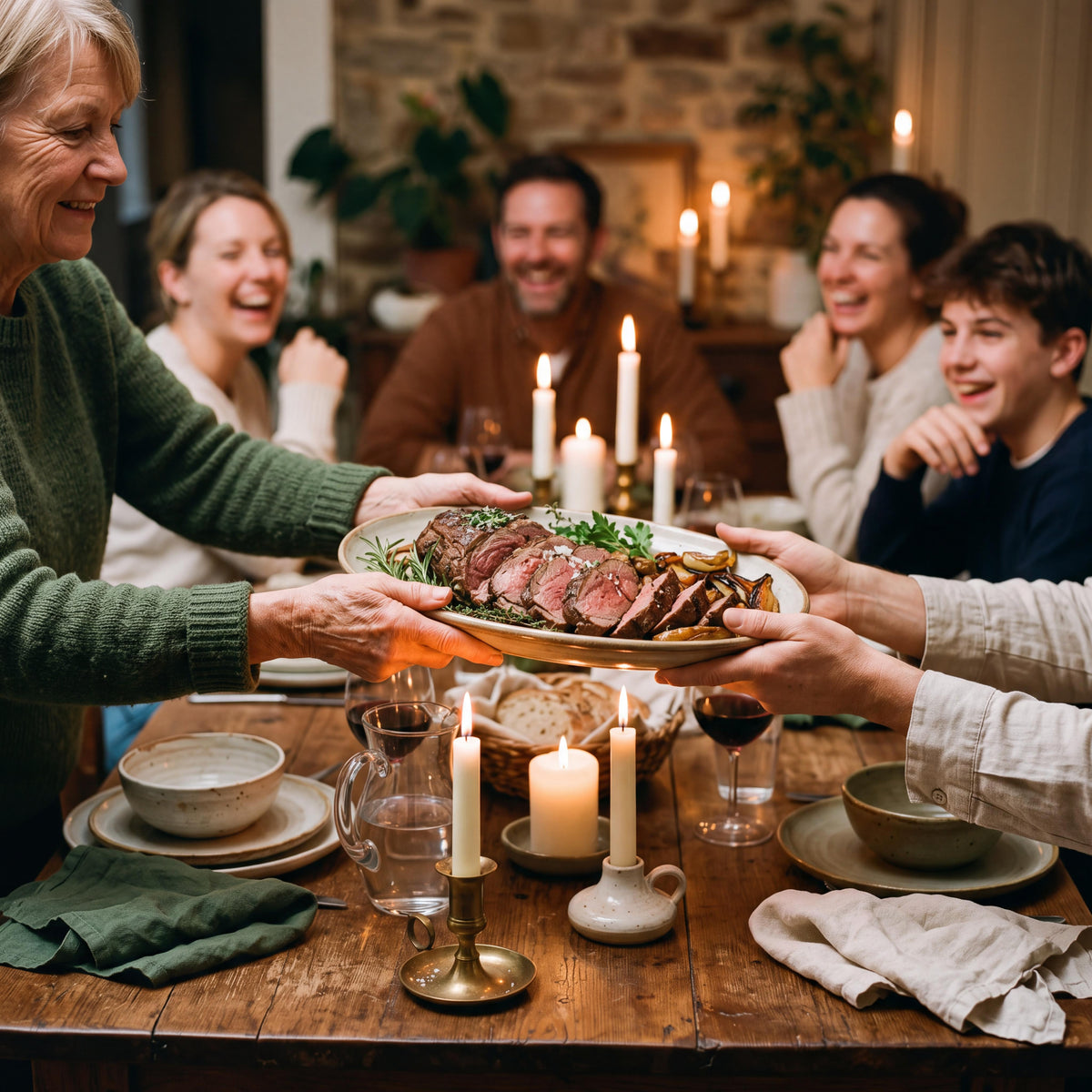 The table