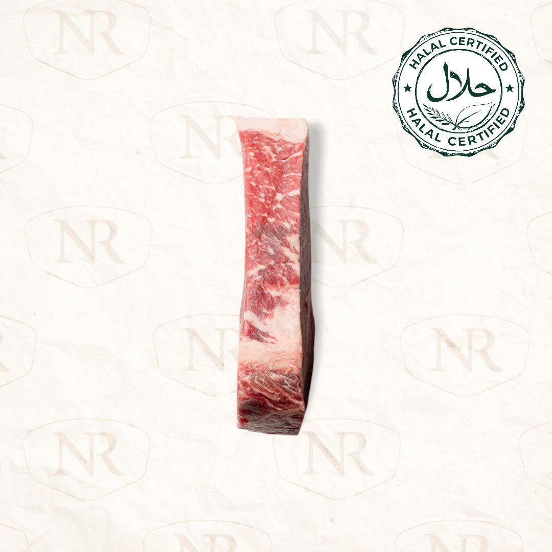 Halal Striploin Steak, AAA - Northern Raised