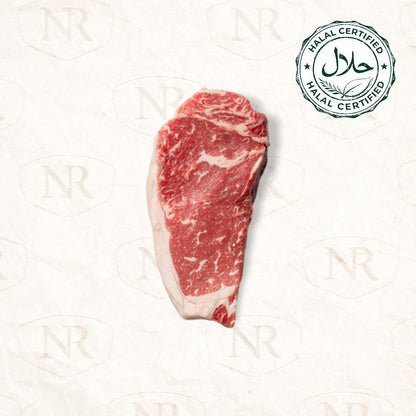 Halal Striploin Steak, AAA - Northern Raised